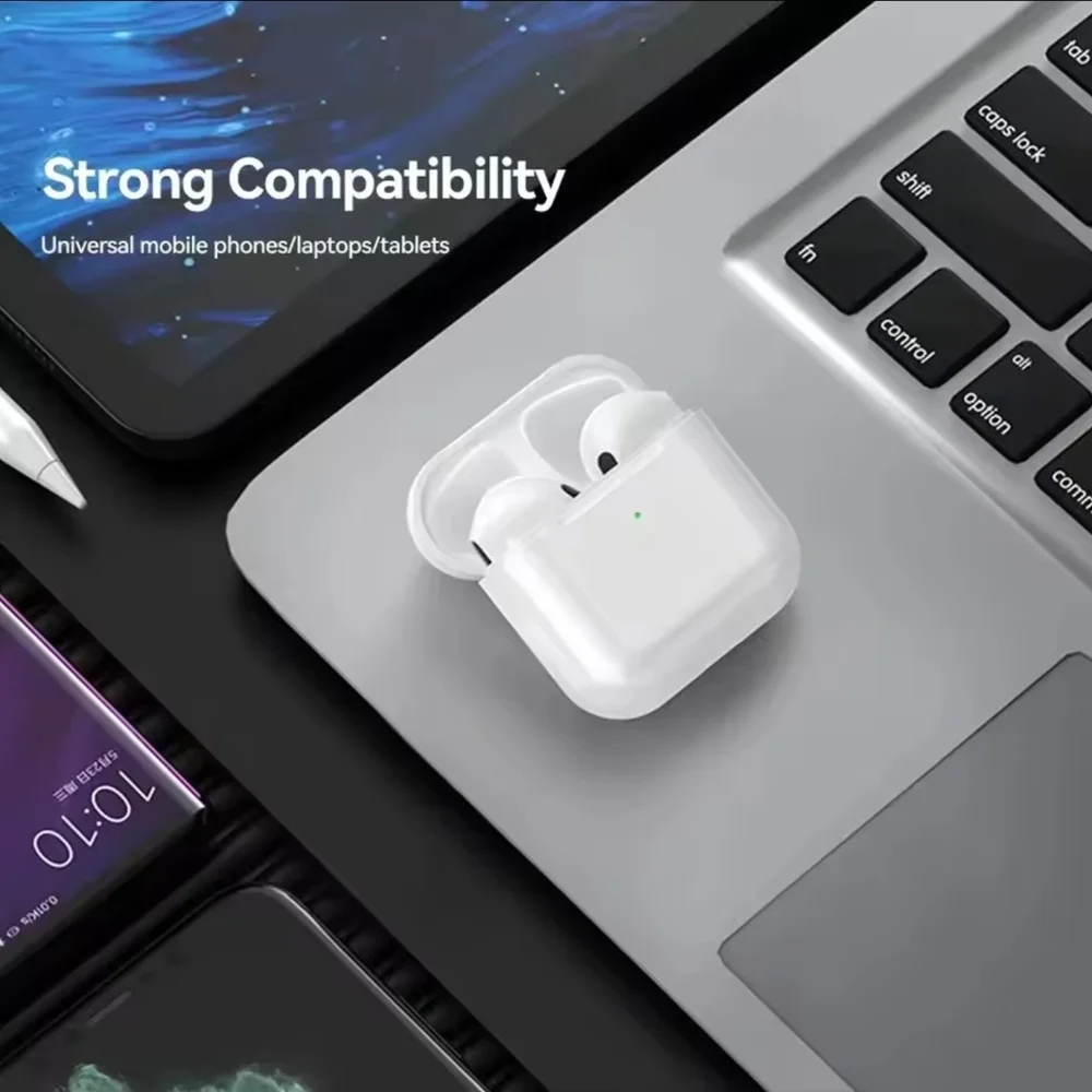Pro 4 Wireless Headphones Bluetooth Earphones Earbuds Airpod Style Sound Amazing